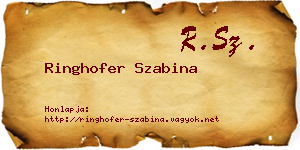 Ringhofer Szabina névjegykártya